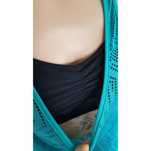 Go Gossip black teal 2 in 1 tankini top size S - Picture 7 of 7